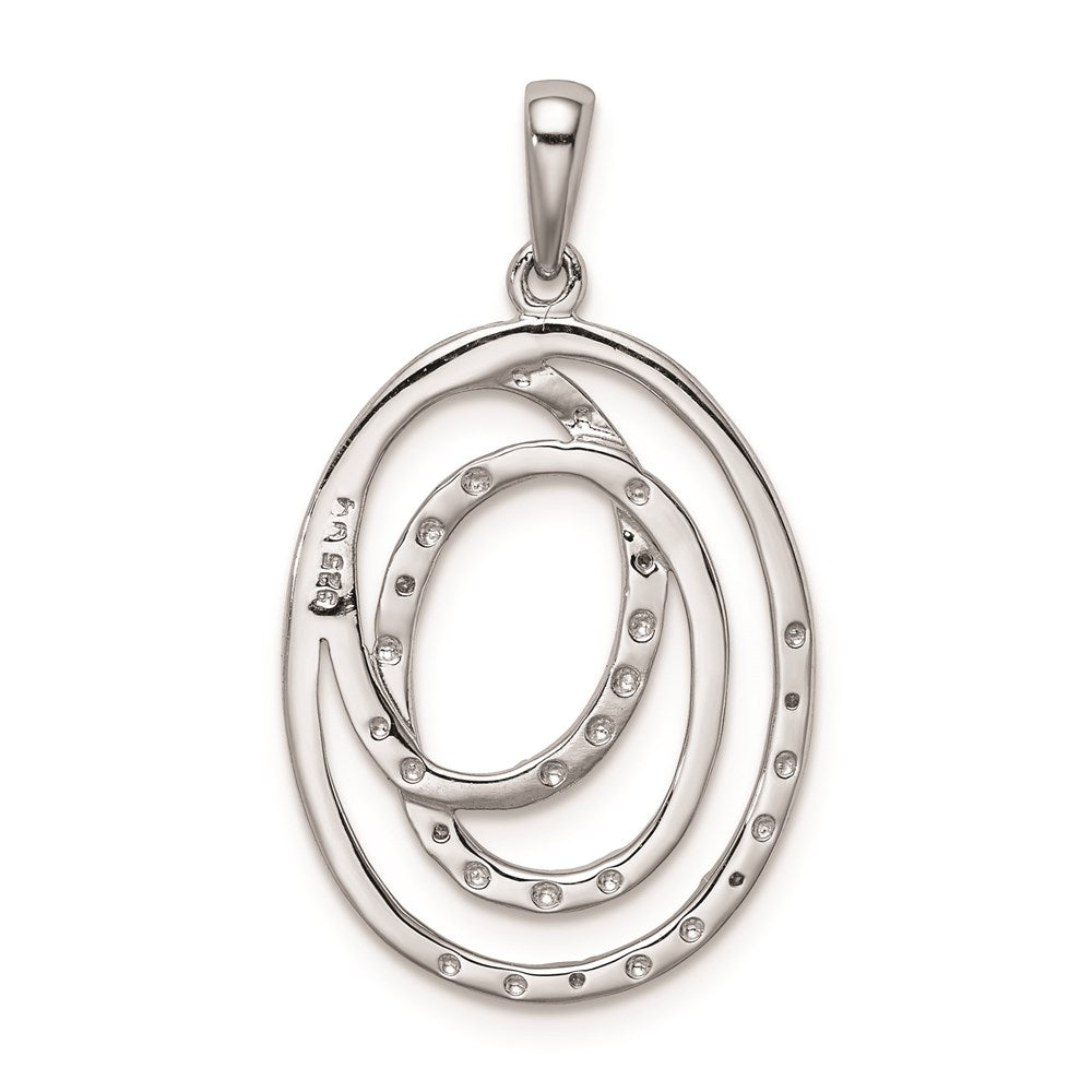 Sterlingsilber Rhodiniert Diamant Anhänger