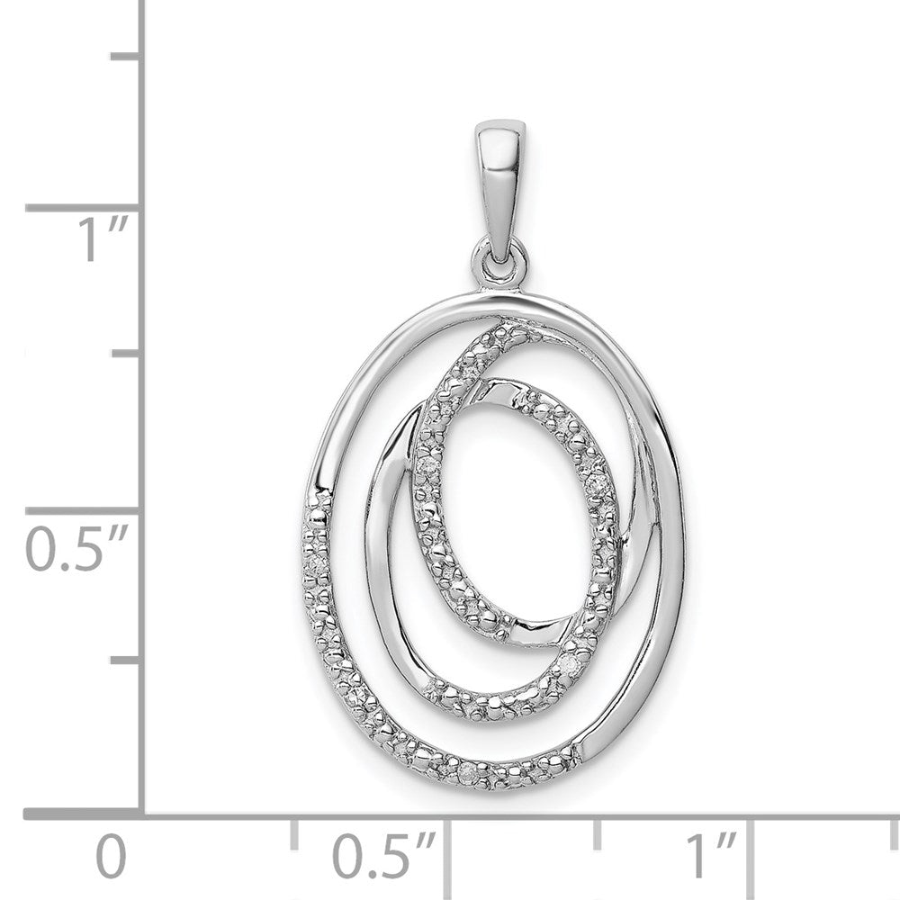 Sterlingsilber Rhodiniert Diamant Anhänger