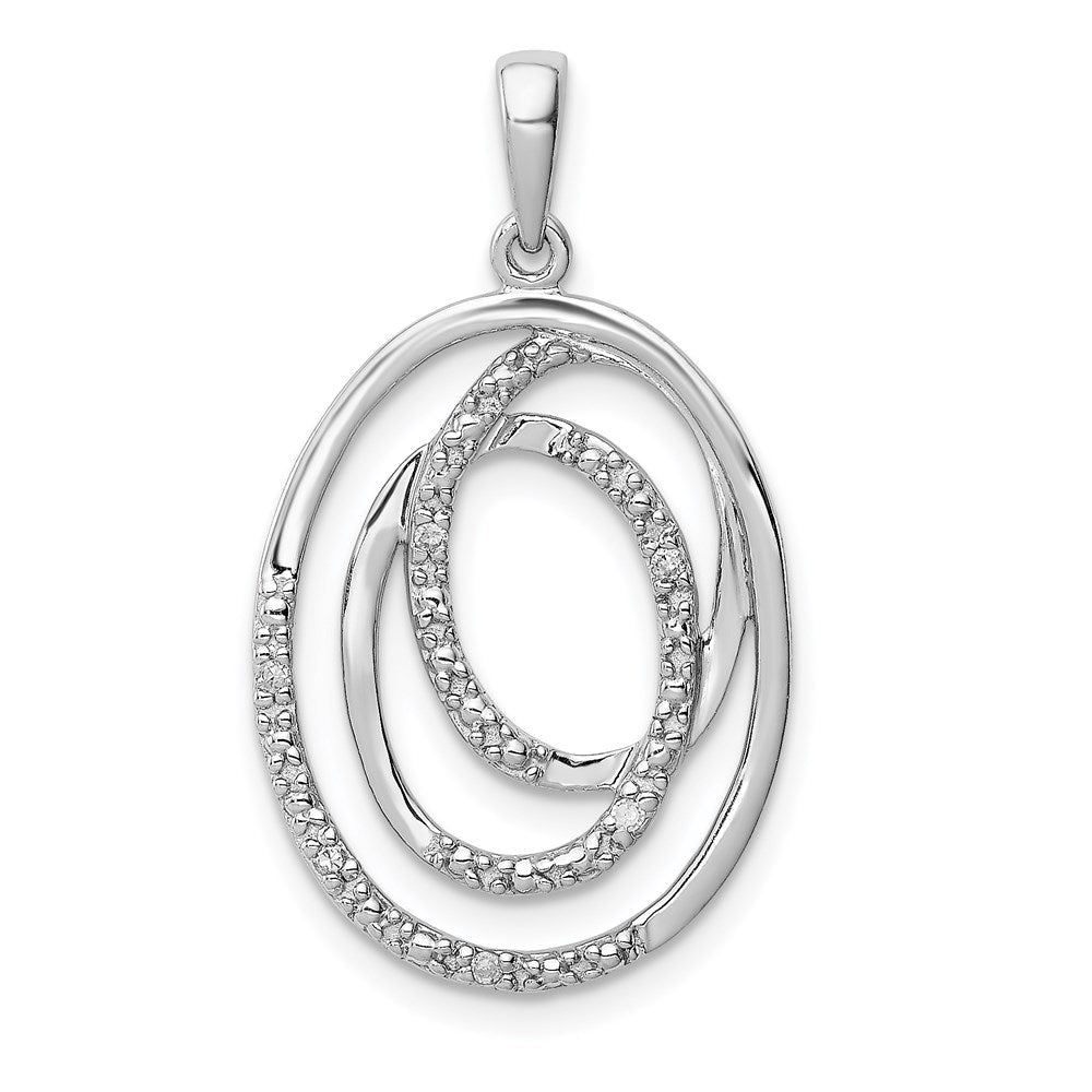 Sterlingsilber Rhodiniert Diamant Anhänger
