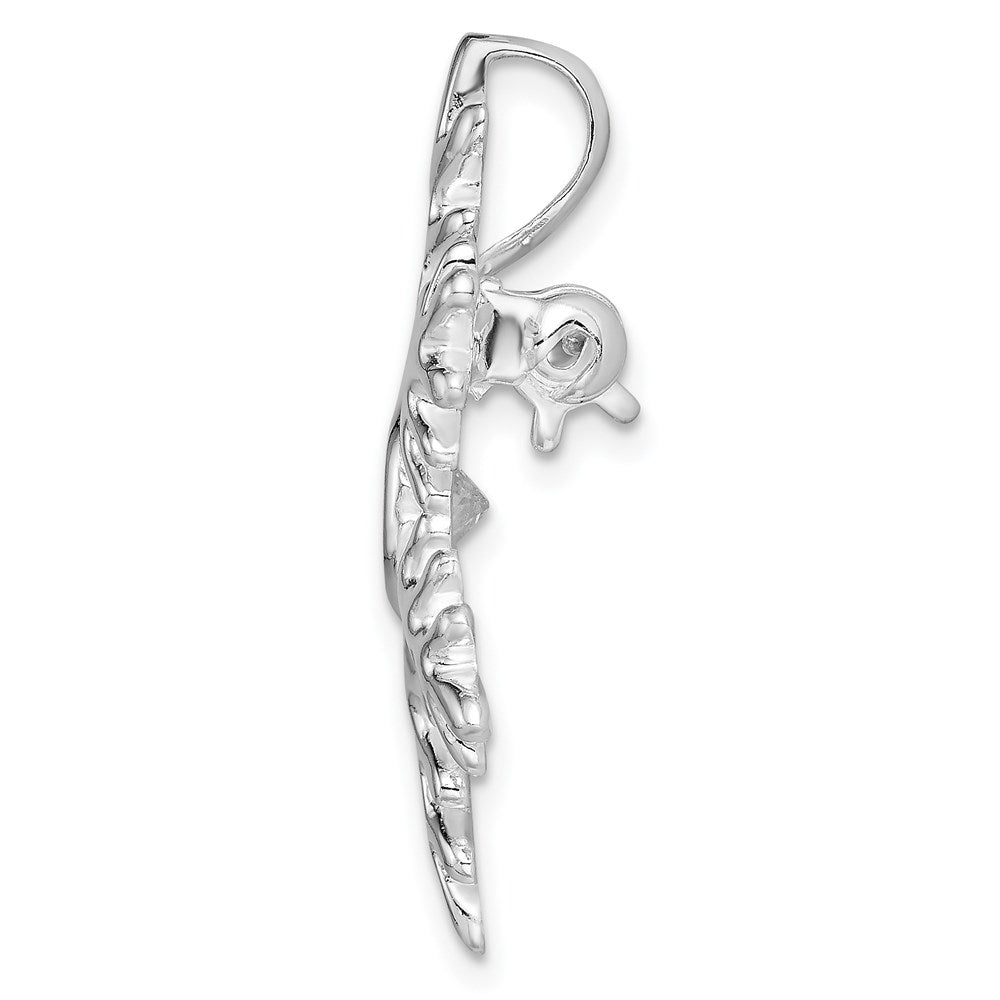 Sterlingsilber Rhodiniert Zirkonia Schneeflocke Brosche