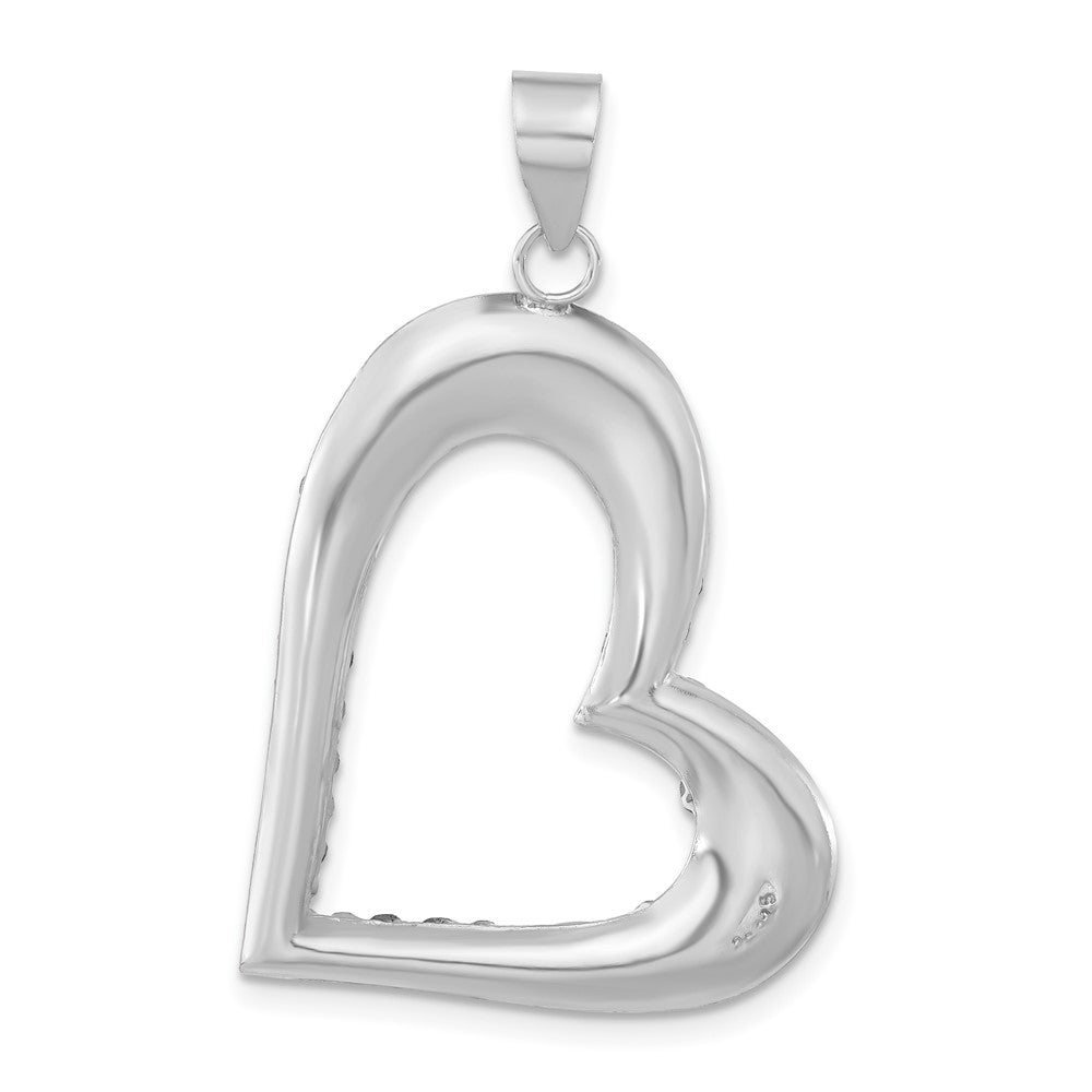 Sterlingsilber Rosa & Weiß Preciosa Kristall Herz Anhänger