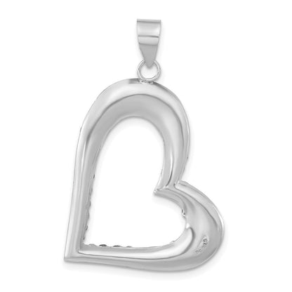 Sterlingsilber Rosa & Weiß Preciosa Kristall Herz Anhänger
