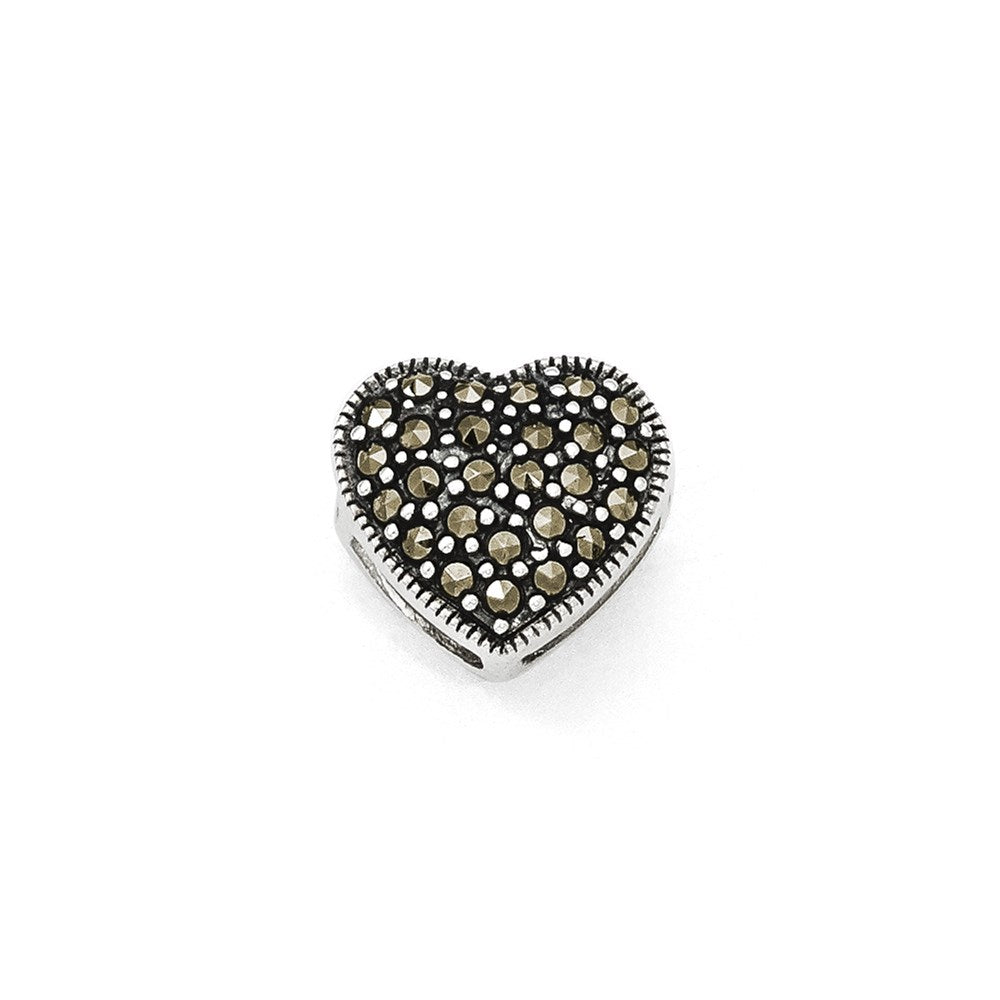 Sterlingsilber Markasit Herz Anhänger