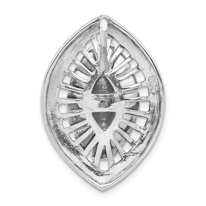 Sterlingsilber Antikisiert Markasit Marquise Form Kette Anhänger
