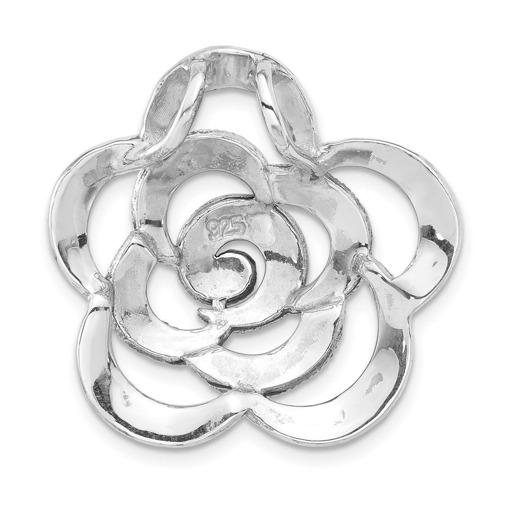 Sterlingsilber Antikisiert Markasit Blume Kette Anhänger