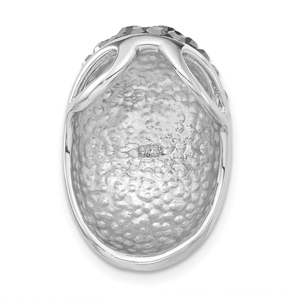Sterlingsilber Rhodium Schwarz Clay & Preciosa Kristall Kette Anhänger