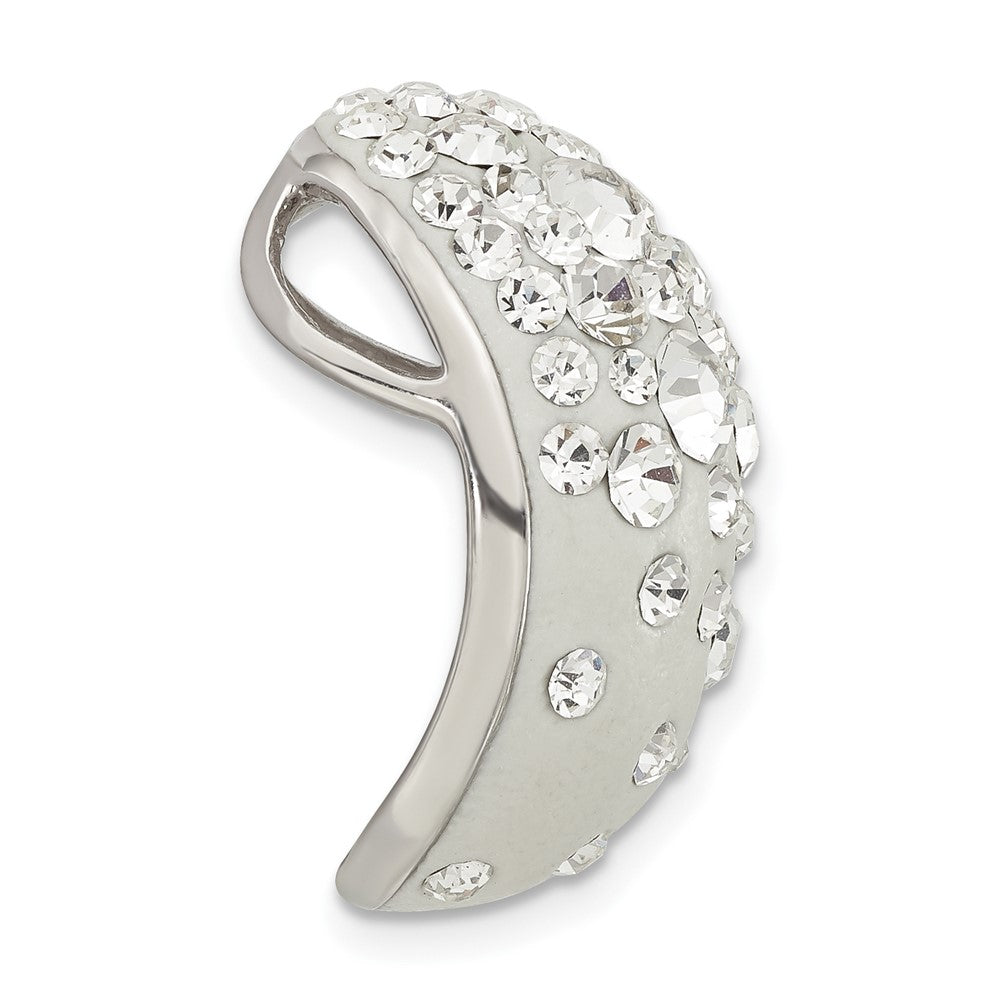 Sterlingsilber Rhodium Weiß Clay & Preciosa Kristall Kette Anhänger