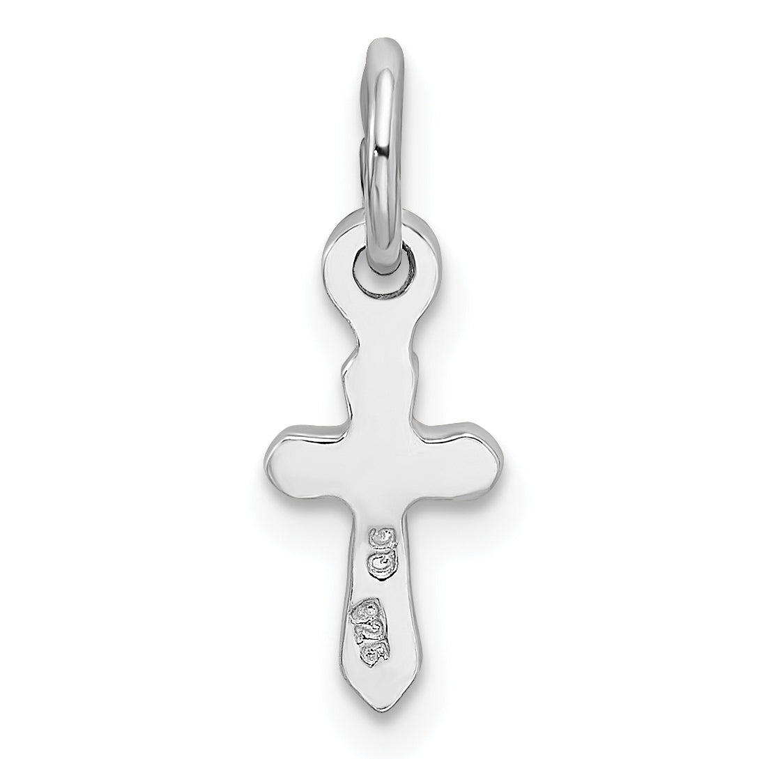 Sterlingsilber Rhodiniert Kind Apr Klar Preciosca Kristall Kreuz Anhänger