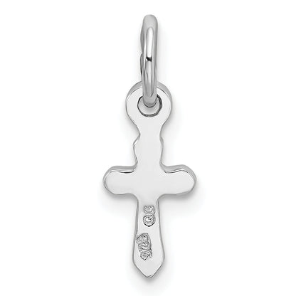 Sterlingsilber Rhodiniert Kind Apr Klar Preciosca Kristall Kreuz Anhänger