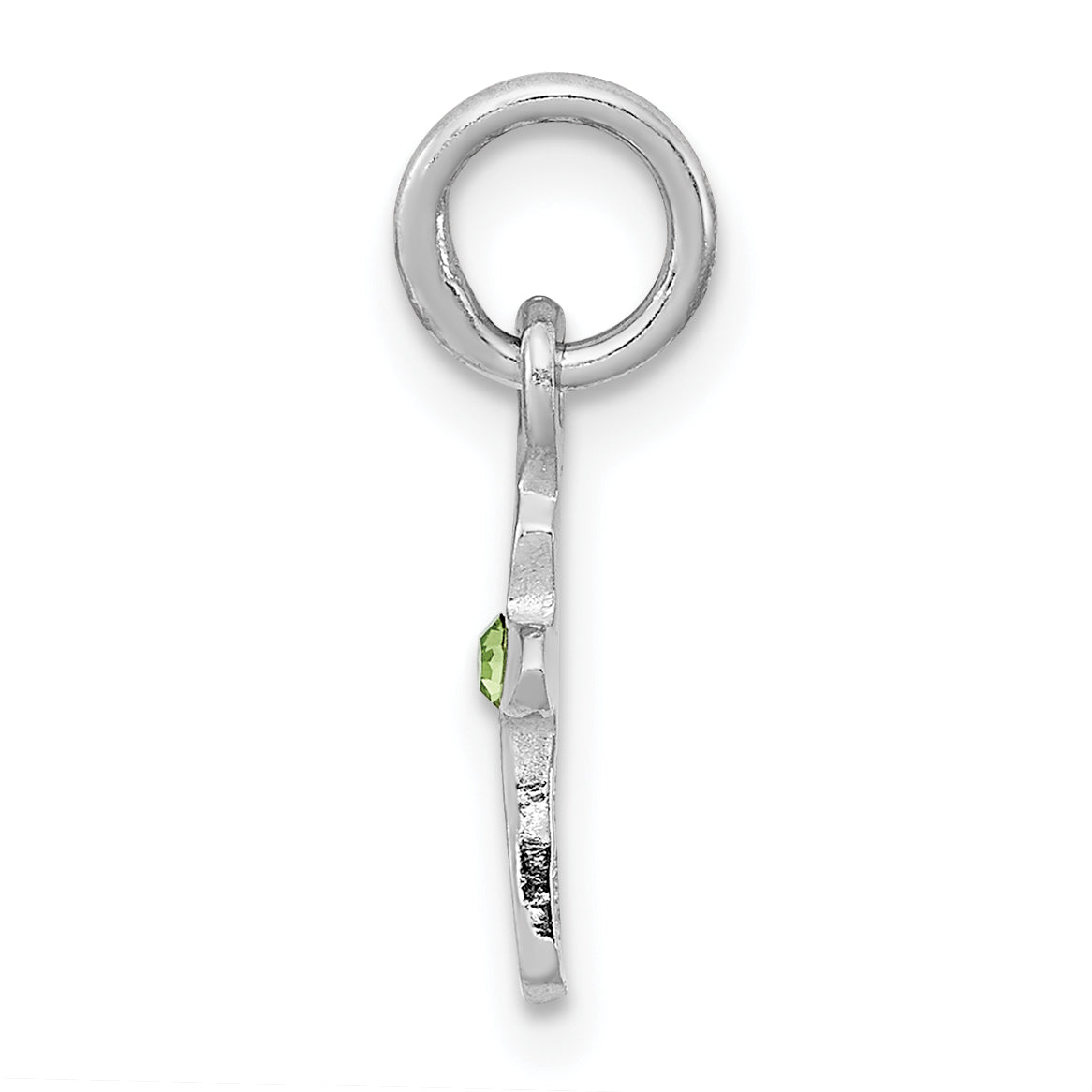 Sterlingsilber Rhodiniert Kind Aug Lt Grün Preciosca Kristall Kreuz Penda