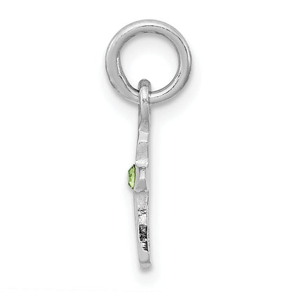 Sterlingsilber Rhodiniert Kind Aug Lt Grün Preciosca Kristall Kreuz Penda