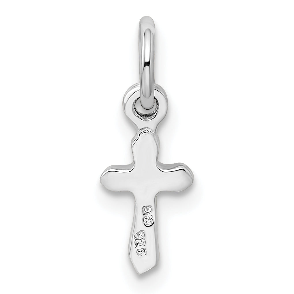 Sterlingsilber Rhodiniert Kind Aug Lt Grün Preciosca Kristall Kreuz Penda