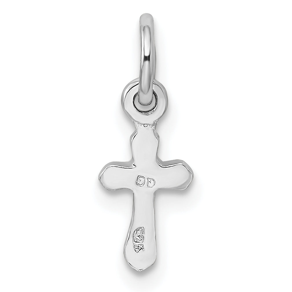 Sterlingsilber Rhodiniert Kind Dec Blau Preciosca Kristall Kreuz Anhänger