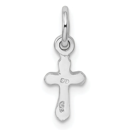 Sterlingsilber Rhodiniert Kind Dec Blau Preciosca Kristall Kreuz Anhänger