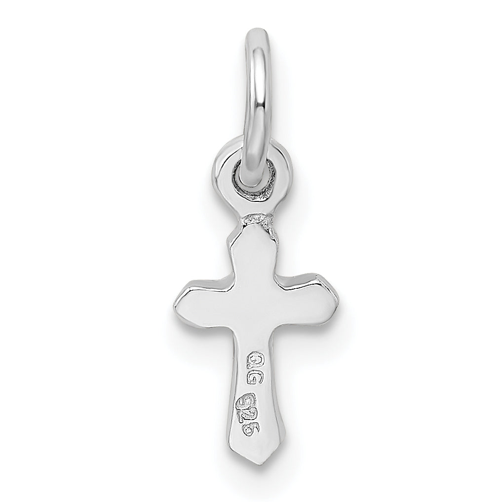 Sterlingsilber Rhodiniert Kind Feb Lila Preciosca Kristall Kreuz Anhänger