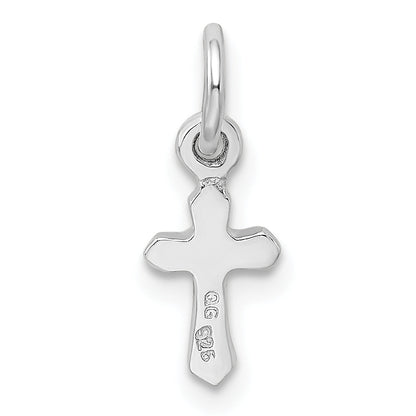 Sterlingsilber Rhodiniert Kind Feb Lila Preciosca Kristall Kreuz Anhänger