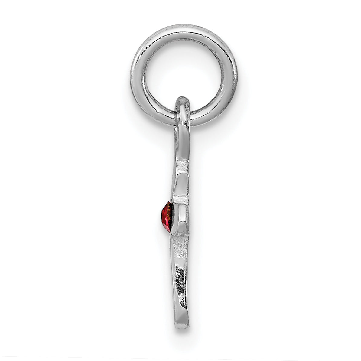 Sterlingsilber Rhodiniert Kind Jan Rot Preciosca Kristall Kreuz Anhänger