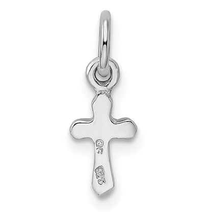 Sterlingsilber Rhodiniert Kind Mar Lt Blau Preciosca Kristall Kreuz Pendan