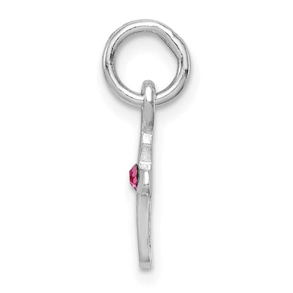 Sterlingsilber Rhodiniert Kind Oct Rosa Preciosca Kristall Kreuz Anhänger