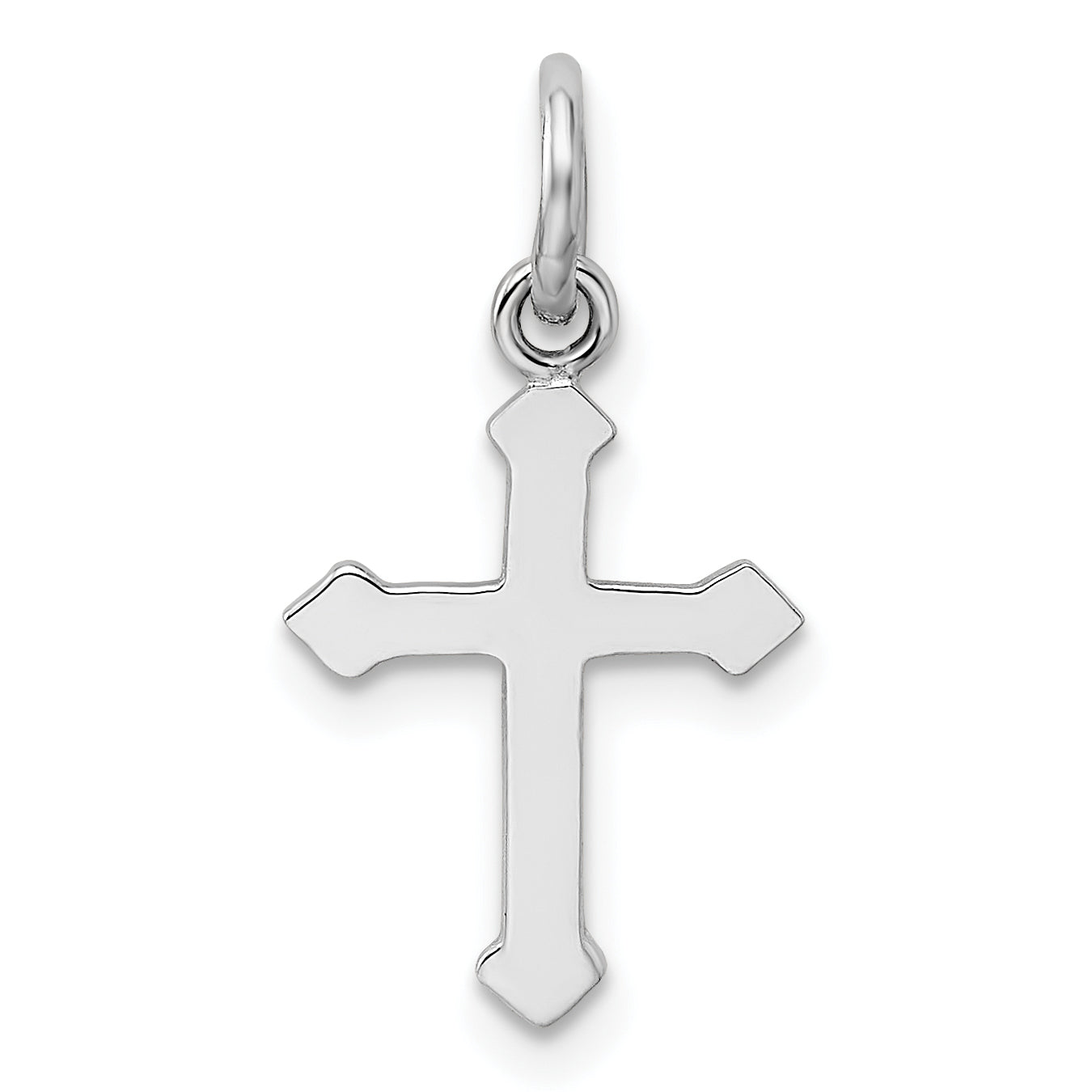 Sterlingsilber Rhodiniert Kind Poliert Kreuz Anhänger