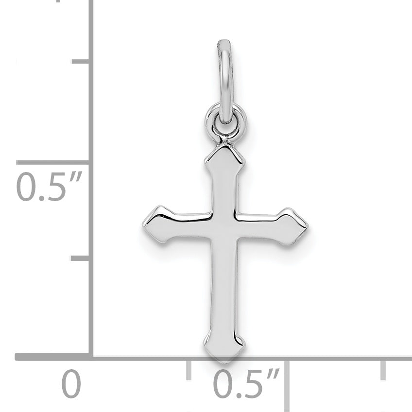 Sterlingsilber Rhodiniert Kind Poliert Kreuz Anhänger