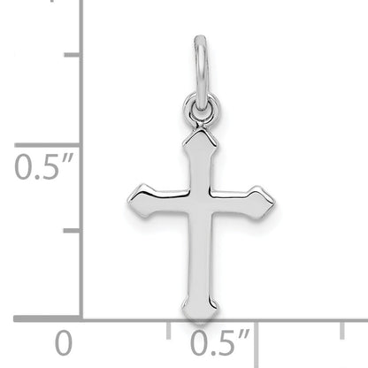 Sterlingsilber Rhodiniert Kind Poliert Kreuz Anhänger