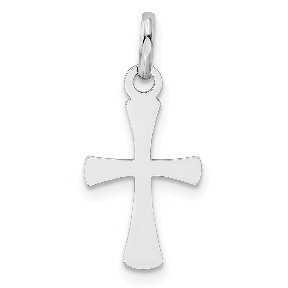 Sterlingsilber Rhodiniert Kind Poliert Kreuz Anhänger