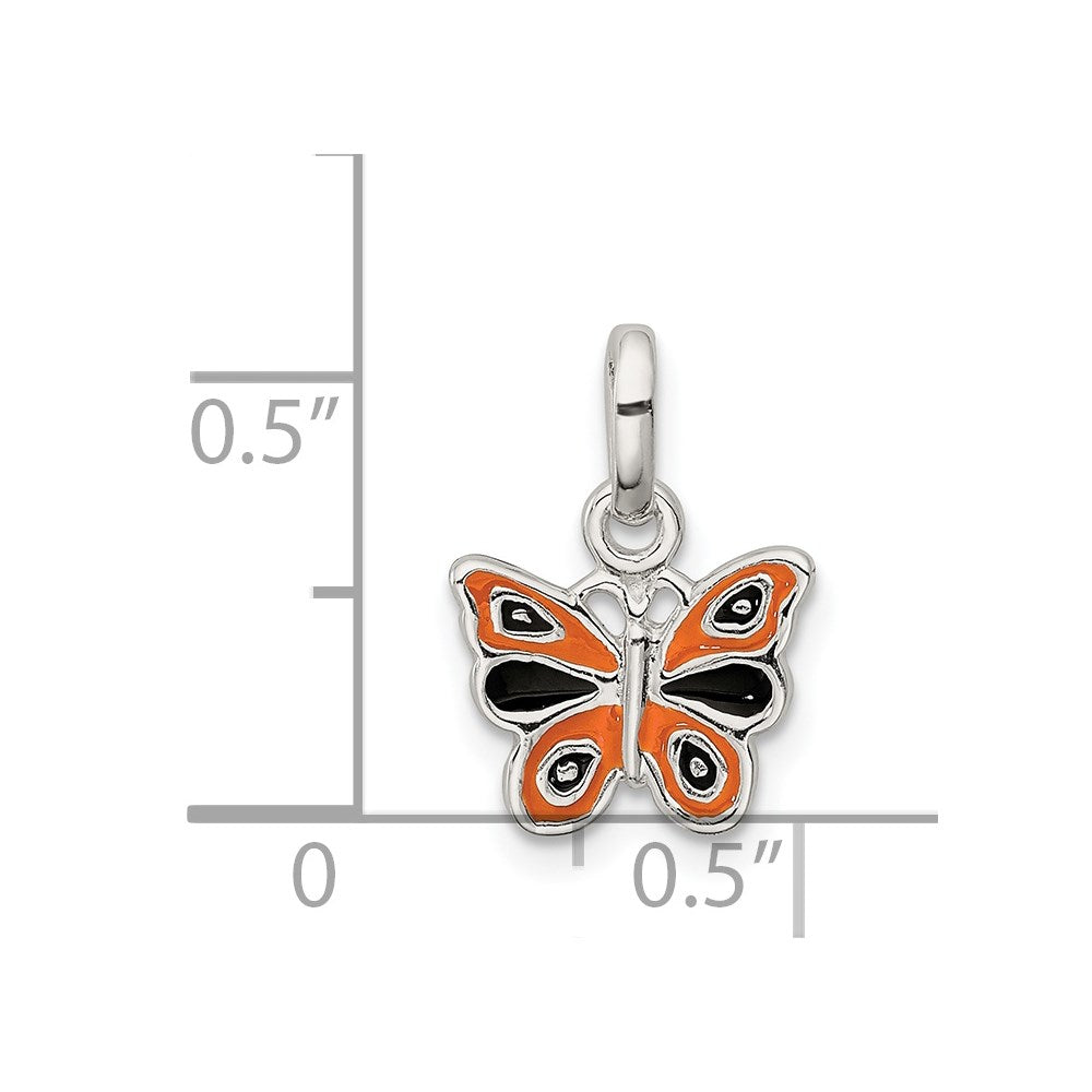 Sterlingsilber Emaille Kinder Schmetterling Anhänger