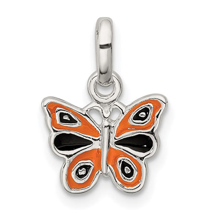 Sterlingsilber Emaille Kinder Schmetterling Anhänger