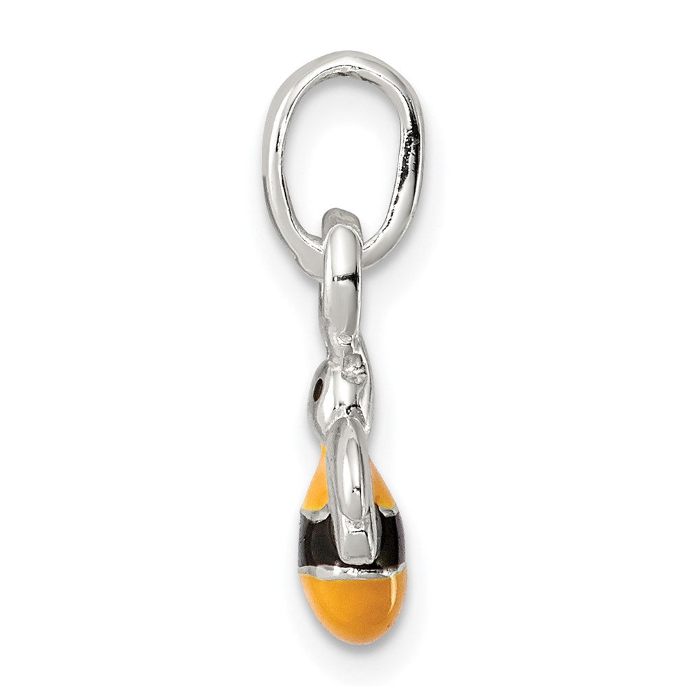Sterlingsilber Kinder Gelb/black Emailliert Biene Anhänger