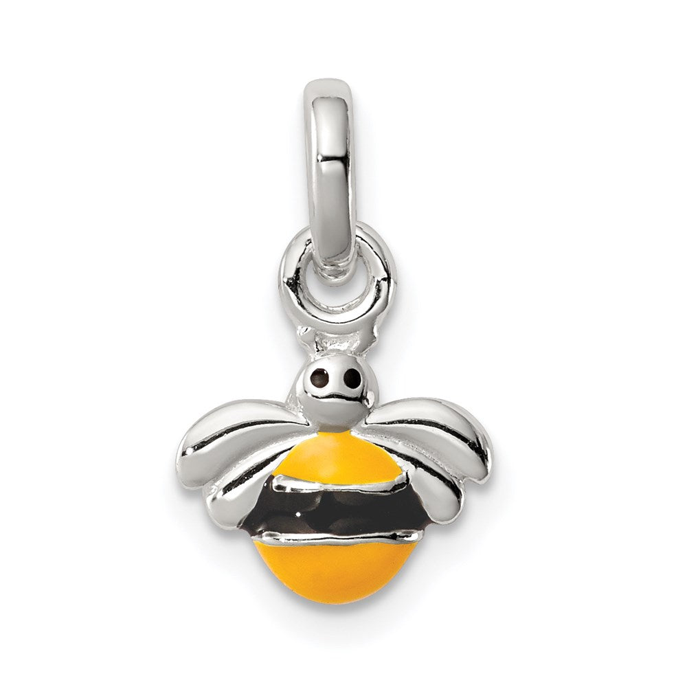Sterlingsilber Kinder Gelb/black Emailliert Biene Anhänger