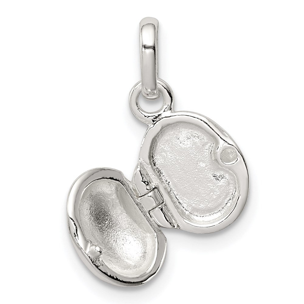 Sterlingsilber Rosa & Schwarz Emaille Marienkäfer Medaillon Kinder Anhänger
