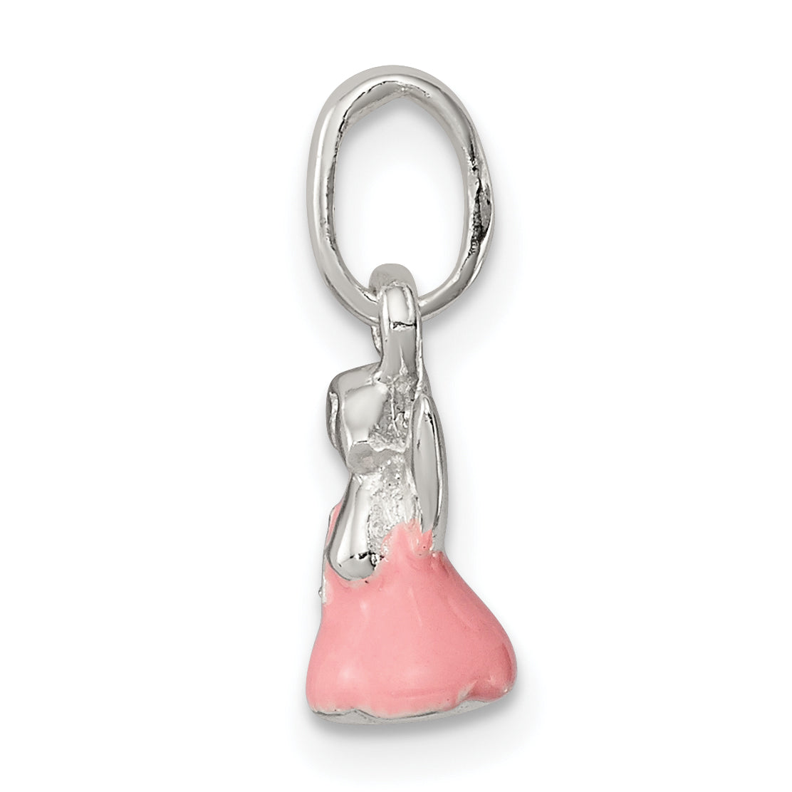 Sterlingsilber Rosa Emaille Engel Kinder Anhänger
