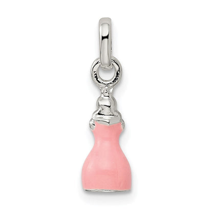 Sterlingsilber Kinder Rosa Emailliert Princess Anhänger