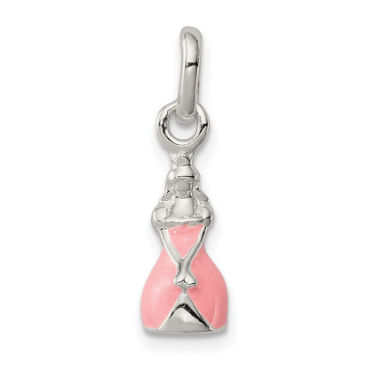 Sterlingsilber Kinder Rosa Emailliert Princess Anhänger