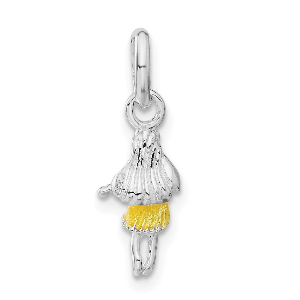 Sterlingsilber Kinder Emailliert Hawaiian Mädchen Anhänger