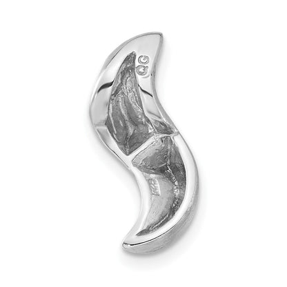 Sterlingsilber Gebürstet & Poliert Zirkonia Anhänger