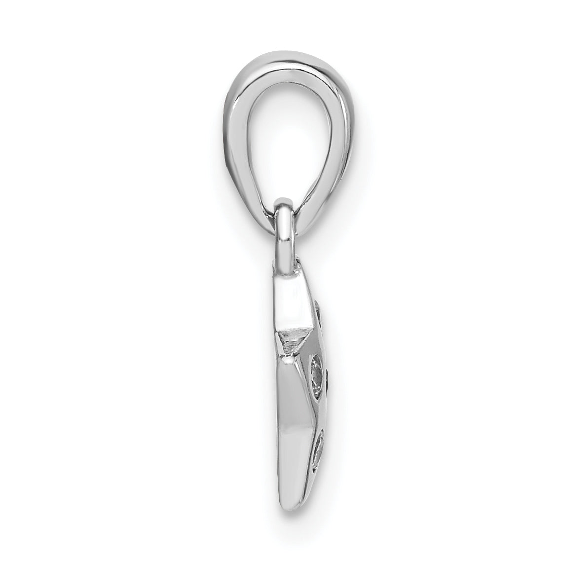Sterlingsilber Poliert Zirkonia Stern Anhänger