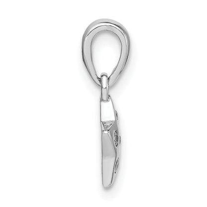 Sterlingsilber Poliert Zirkonia Stern Anhänger