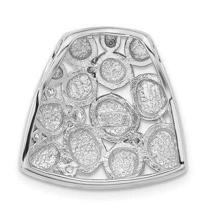 Sterlingsilber Satiniert & Poliert Zirkonia Anhänger