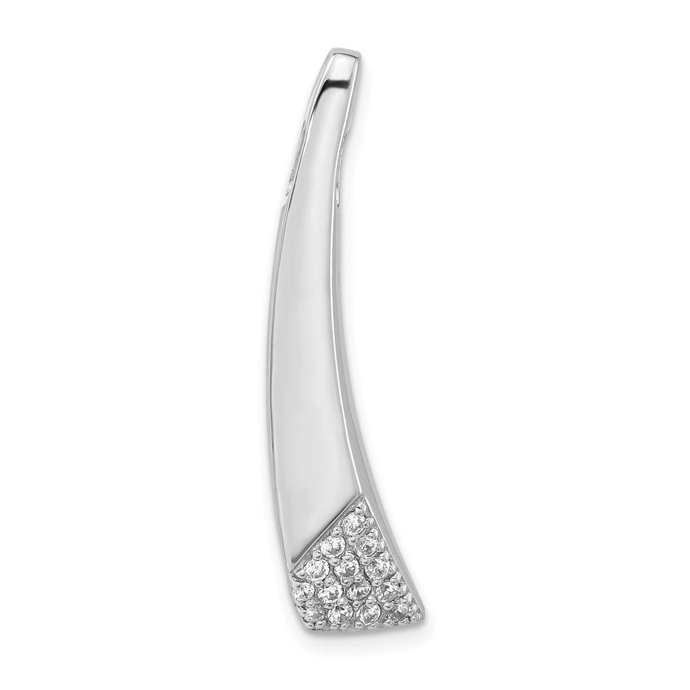 Sterlingsilber Rhodiniert Poliert Fantasie Zirkonia Kette Anhänger