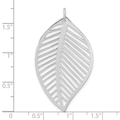Sterlingsilber Poliert Ausgeschnitten Blatt Anhänger
