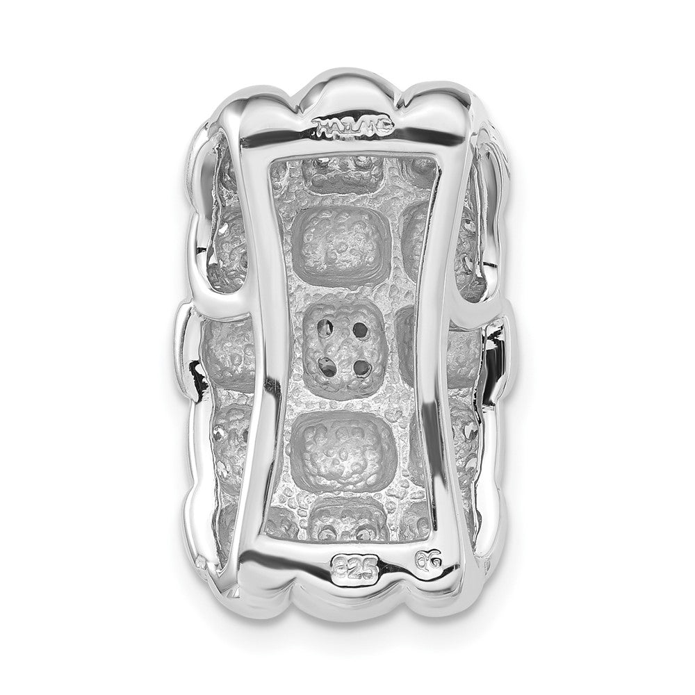 Sterlingsilber Poliert Geflochten Zirkonia Anhänger