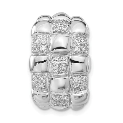 Sterlingsilber Poliert Geflochten Zirkonia Anhänger