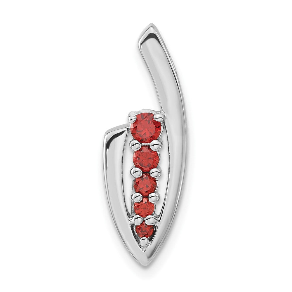 Sterlingsilber Poliert Fantasie Rot Zirkonia Anhänger