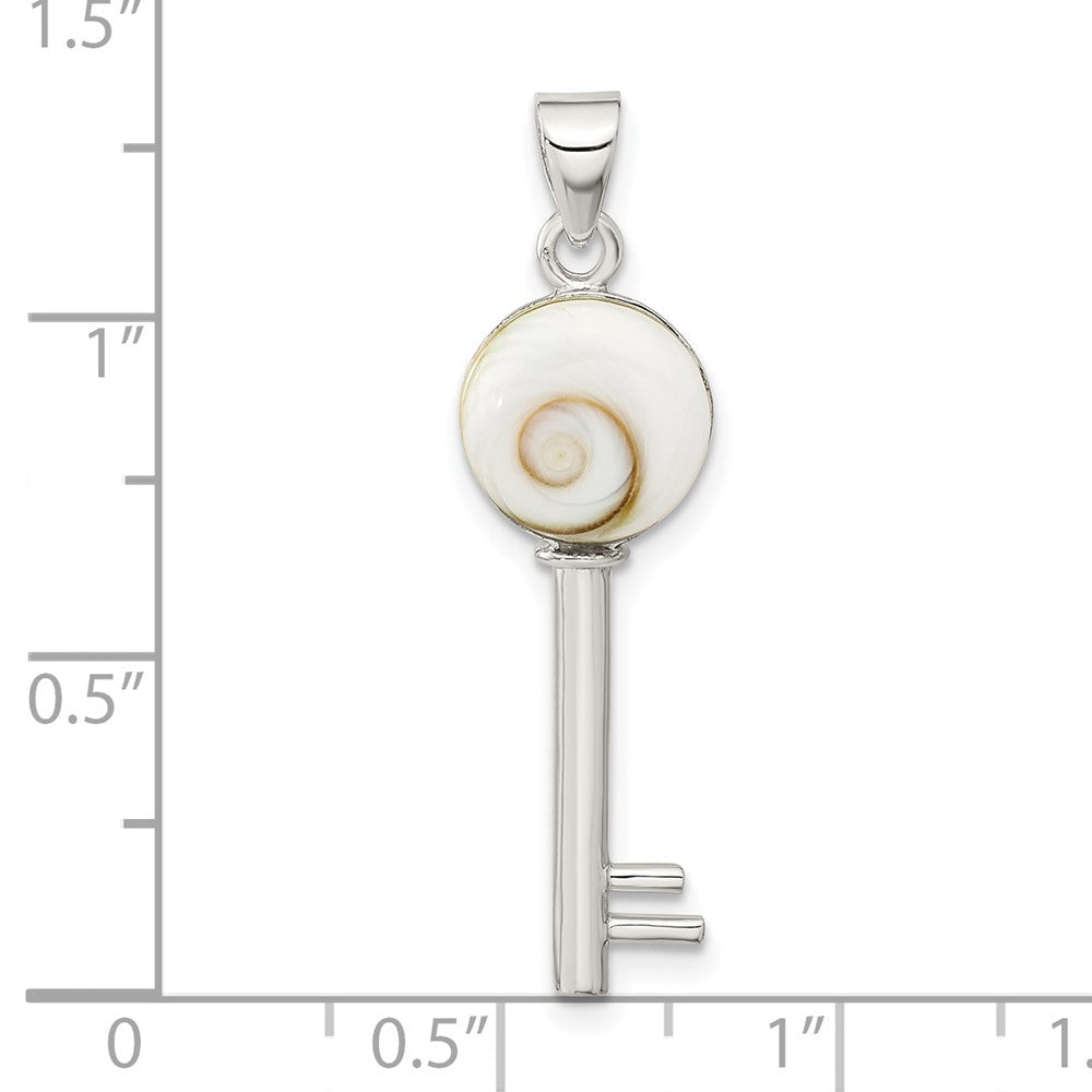Sterlingsilber Poliert Shiva Auge Key Anhänger