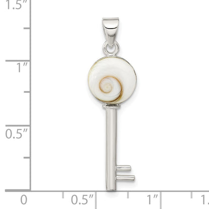 Sterlingsilber Poliert Shiva Auge Key Anhänger