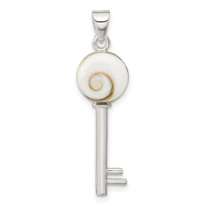 Sterlingsilber Poliert Shiva Auge Key Anhänger