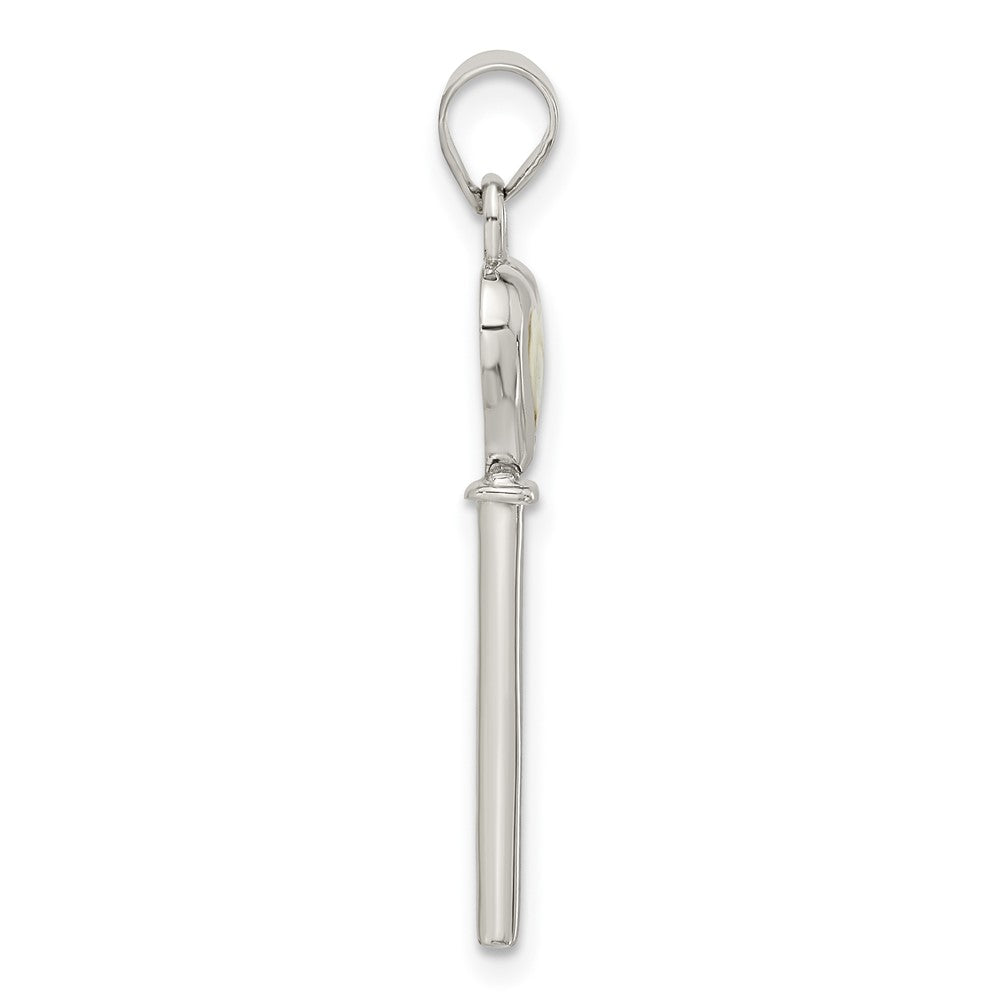 Sterlingsilber Poliert Shiva Auge Herz Key Anhänger
