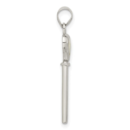 Sterlingsilber Poliert Shiva Auge Herz Key Anhänger